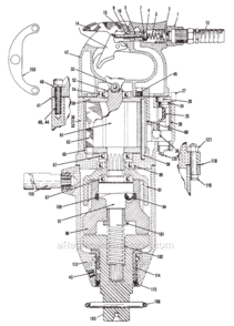 Page A Diagram and Parts List for CP0614 T020021 Chicago Pneumatic Wrench